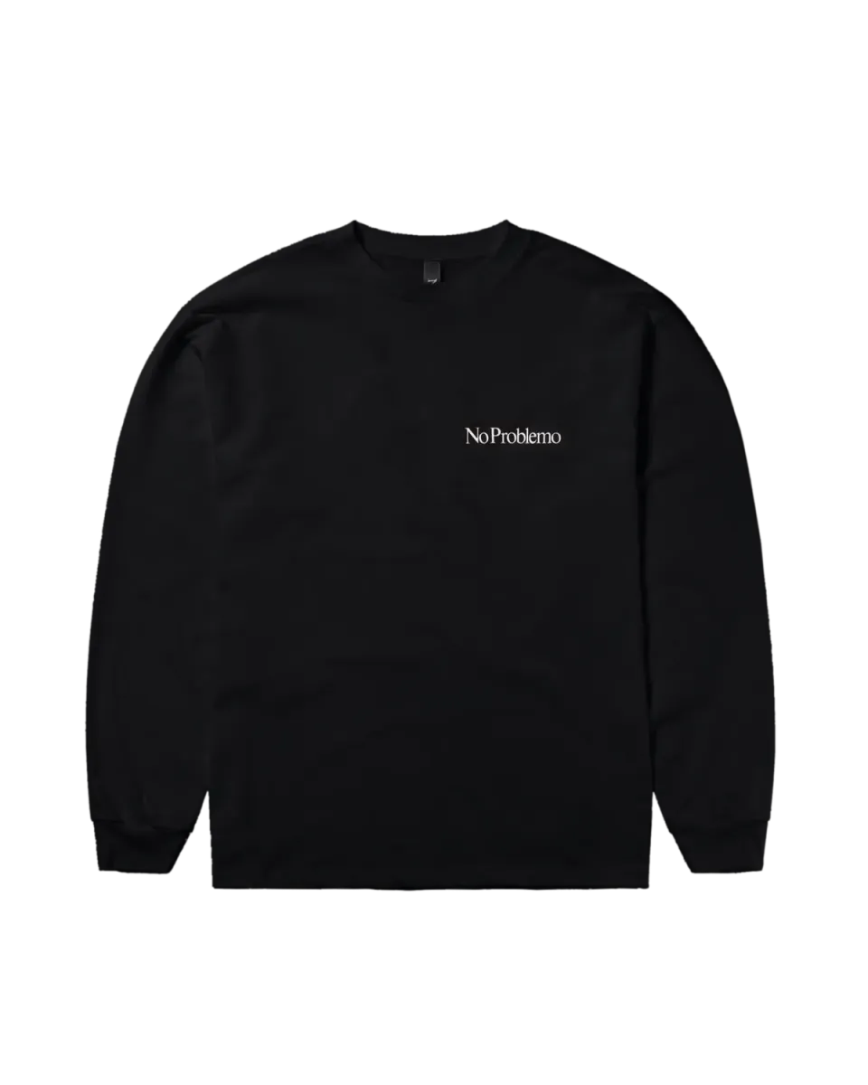 No Problemo Mini Problemo LS Tee tricou negru bumbac