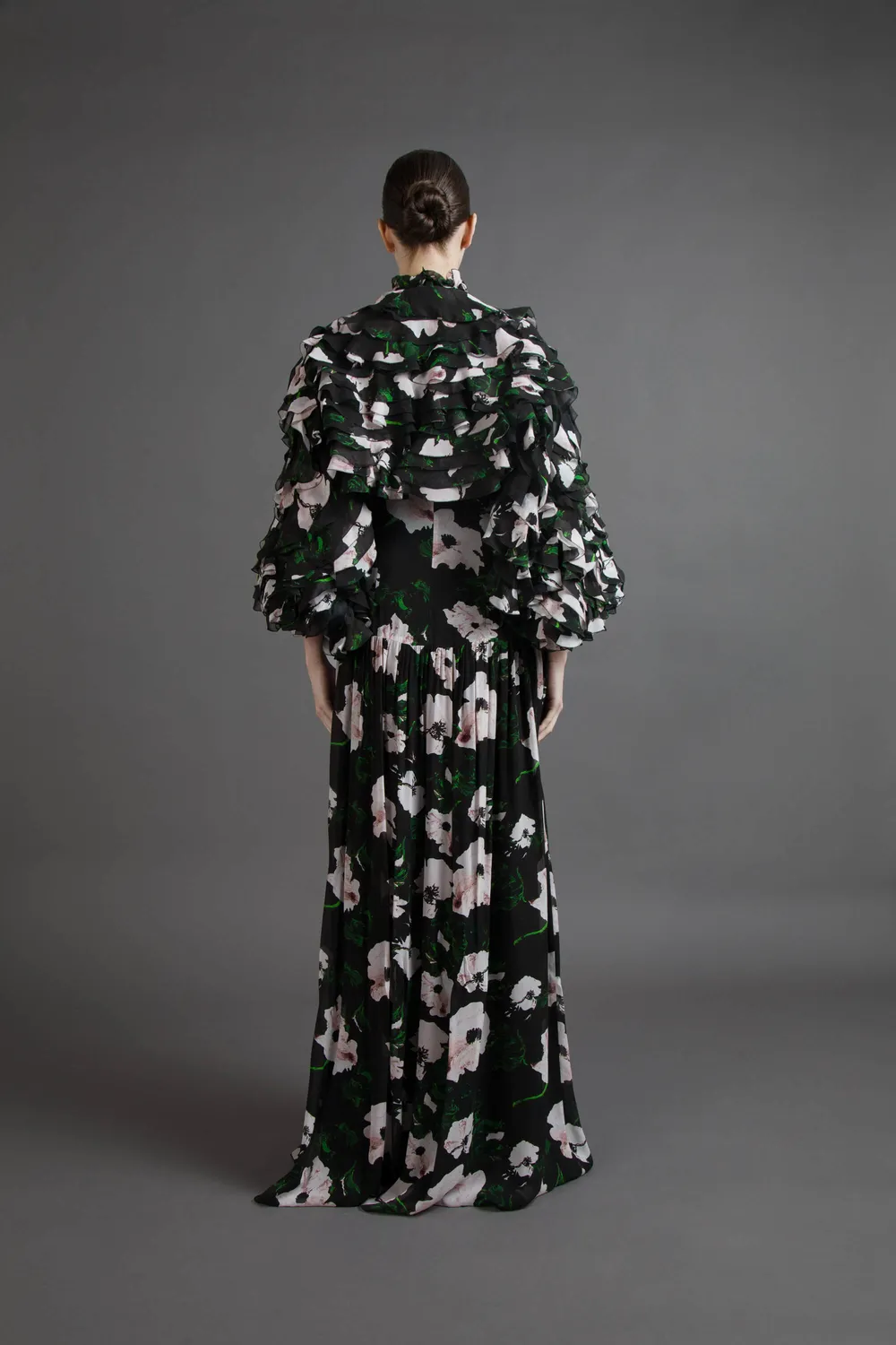 Gattinoni Couture bolero floral vâscoză georgette