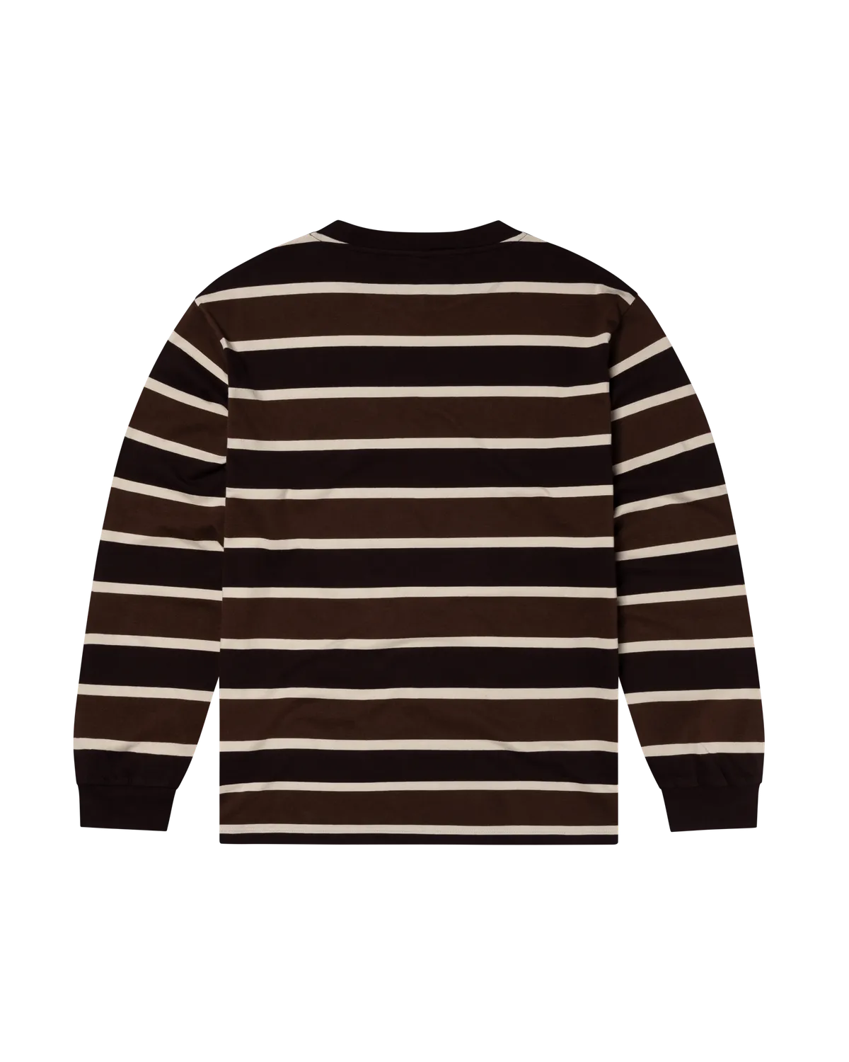 No Problemo Striped LS Tee tricou maro bumbac