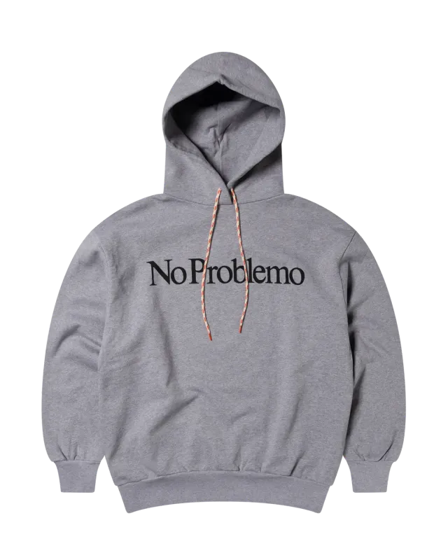 No Problemo Hoodie hanorac gri marl bumbac