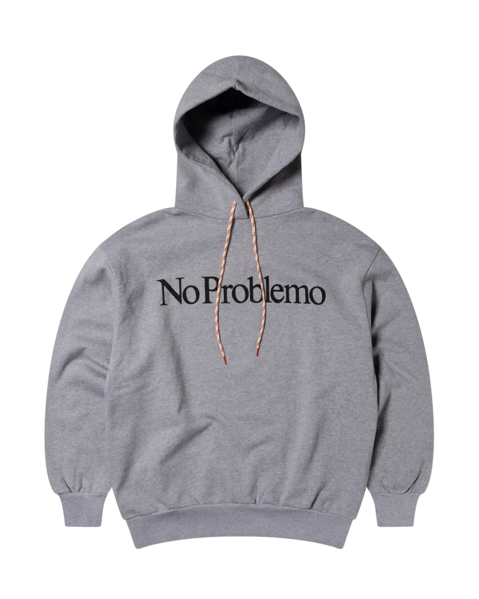 No Problemo Hoodie hanorac gri marl bumbac