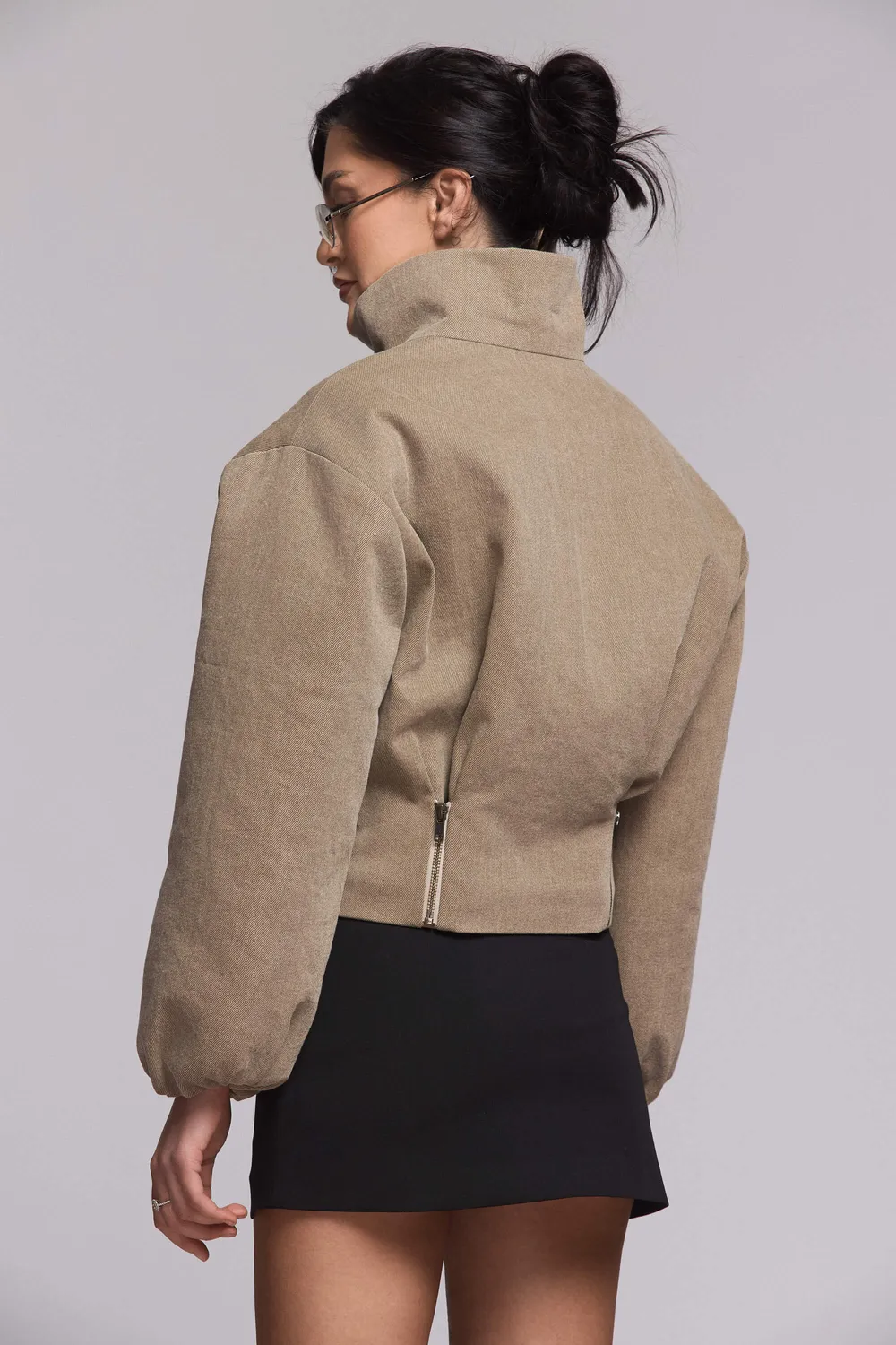 Grama Shop Bomber Denim jacheta khaki bumbac