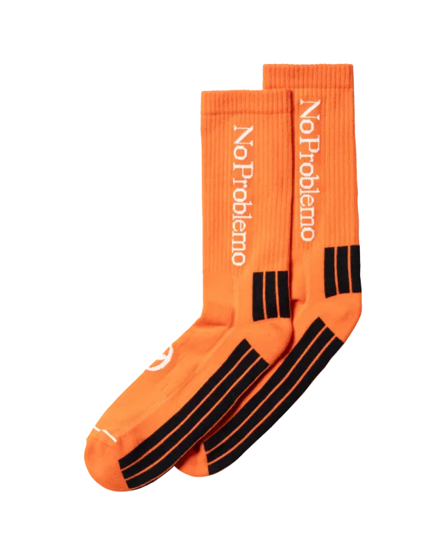 No Problemo șosete Orange jacquard bumbac