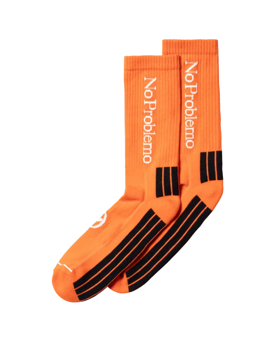 No Problemo șosete Orange jacquard bumbac