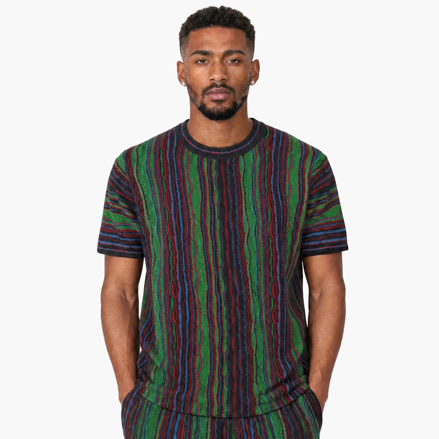 COOGI Knit Tee tricou verde bumbac mercerizat