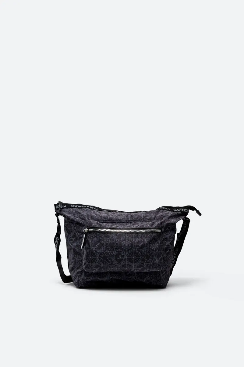 Gattinoni Teodosia EasyChic geanta hobo neagra nailon