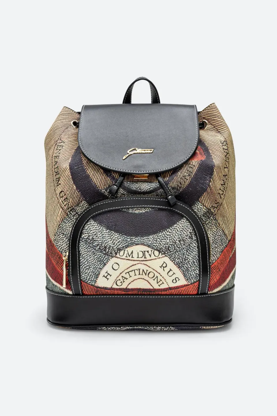 Gattinoni Planetarium Classic rucsac clapa piele 27cm