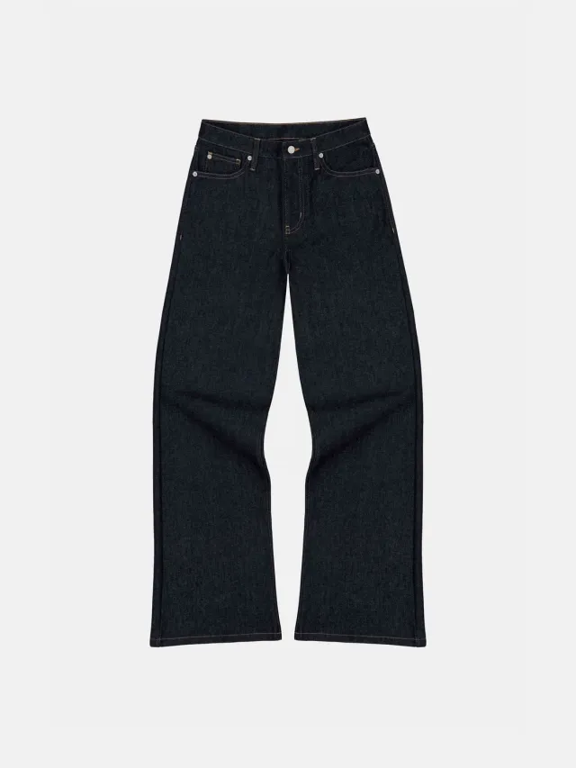 Enrage Bootcut blugi denim brut albaștri 13oz