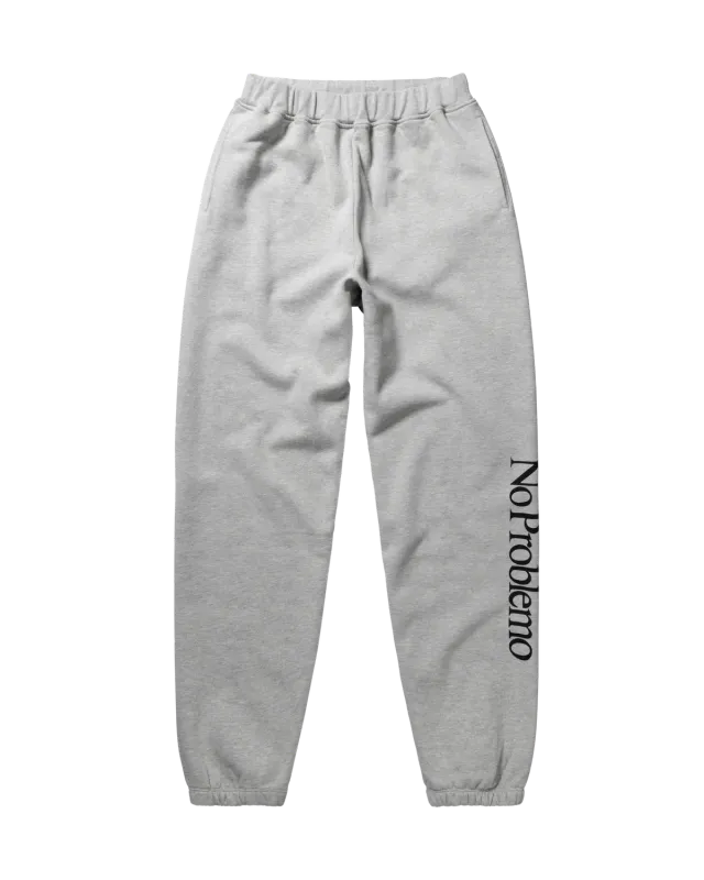 No Problemo pantaloni de trening gri bumbac 100%