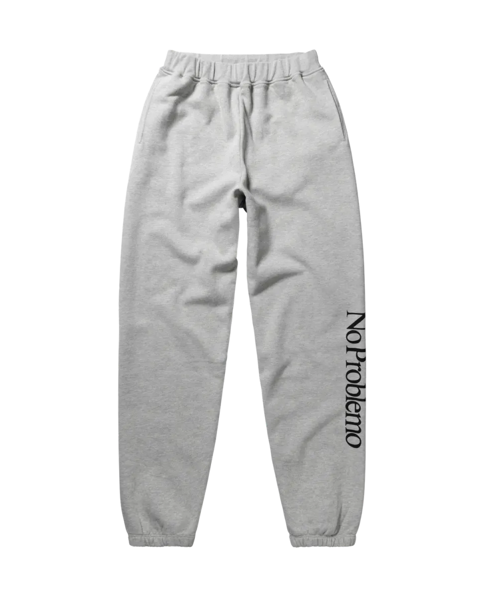 No Problemo pantaloni de trening gri bumbac 100%