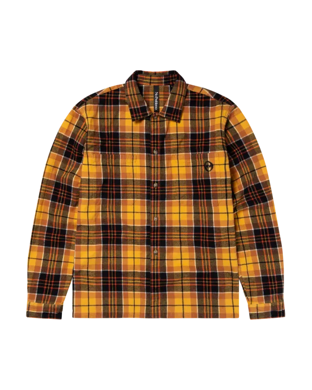 No Problemo Alien-O Heavy Plaid cămașă portocalie flanel