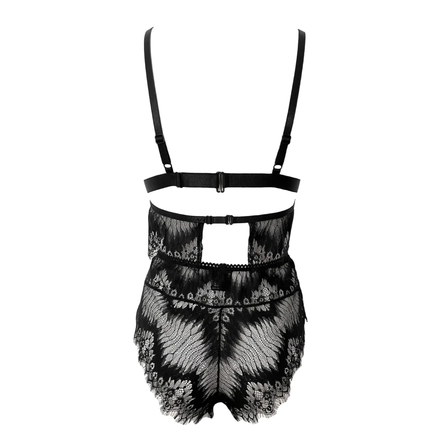 Dualitae x Ukiscreator set lenjerie dantelă negru