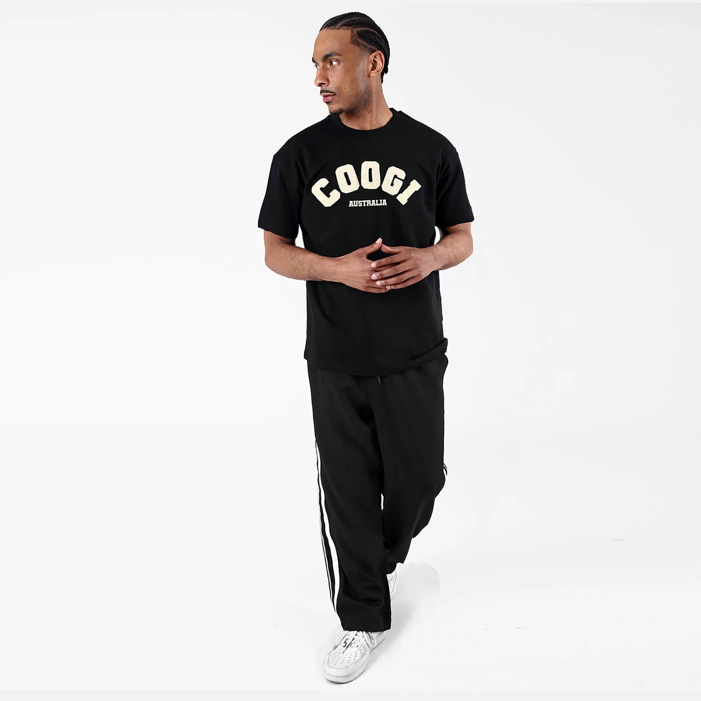 COOGI Applique tricou negru bumbac clasic