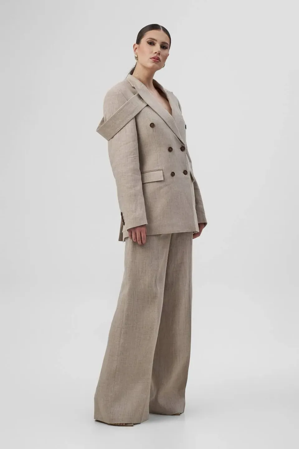 Dualitae Yvette Beige costum in bej