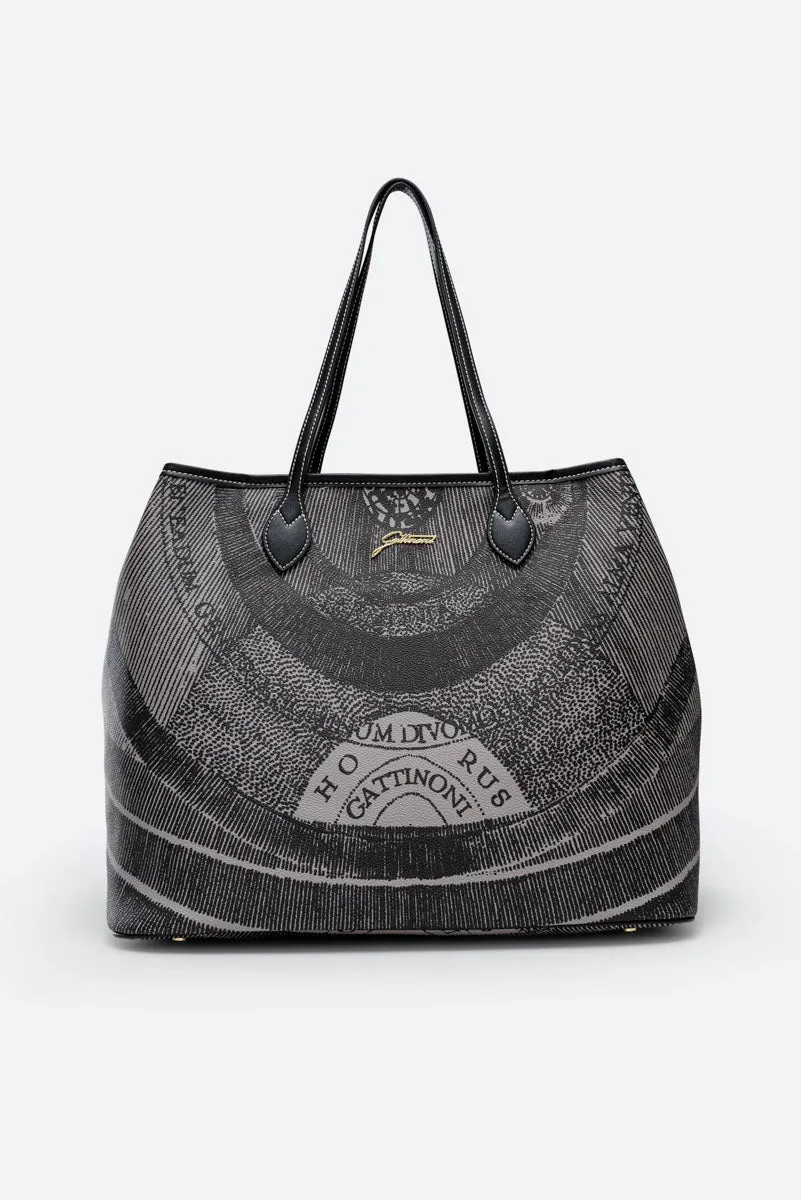 Gattinoni Planetarium Monochrome shopping bag gri 38cm