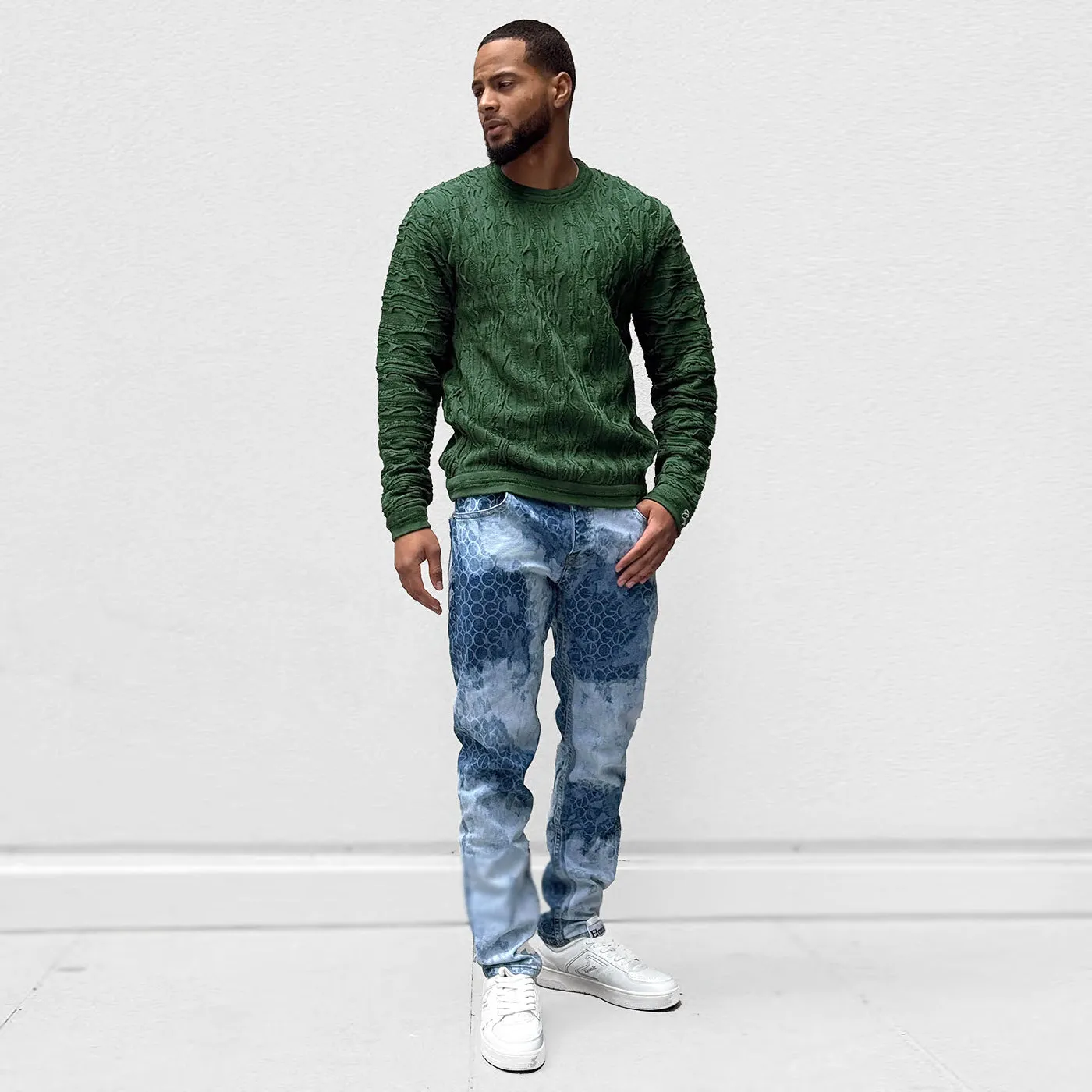 COOGI Jade Crewneck pulover bumbac mercerizat