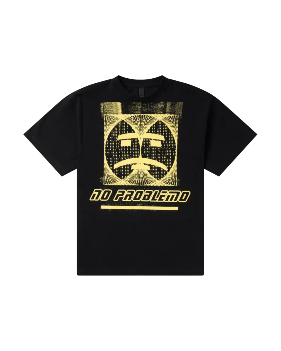 No Problemo Dot Vortex tricou negru bumbac 180 GSM
