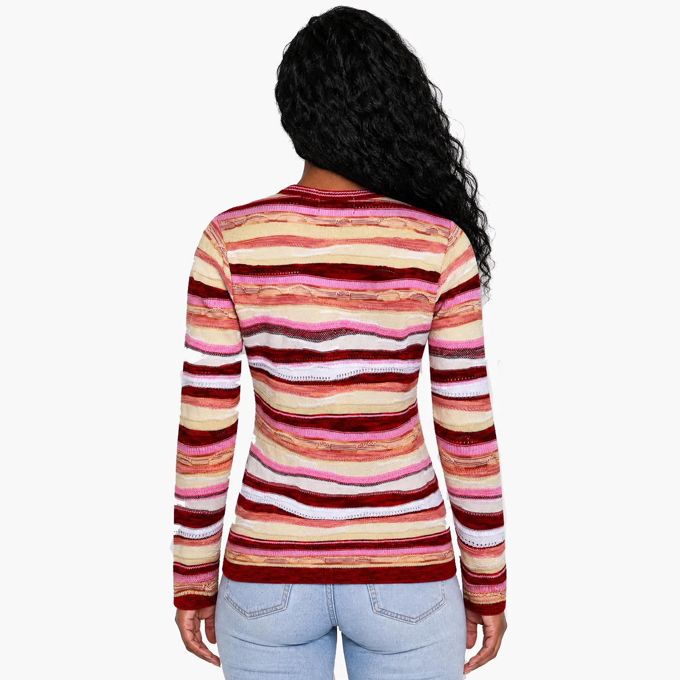 COOGI Cardigan tricotat roz-galben bumbac