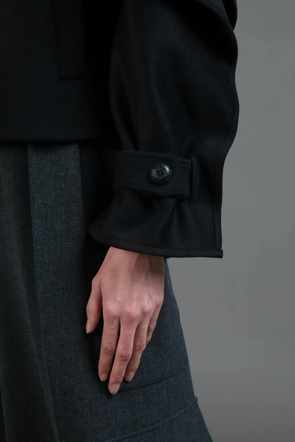 Gattinoni Coat Panno Nero palton lana negru