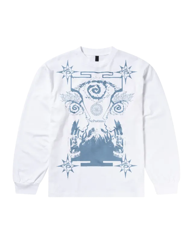 No Problemo Holy Mountain LS Tee tricou alb M bumbac