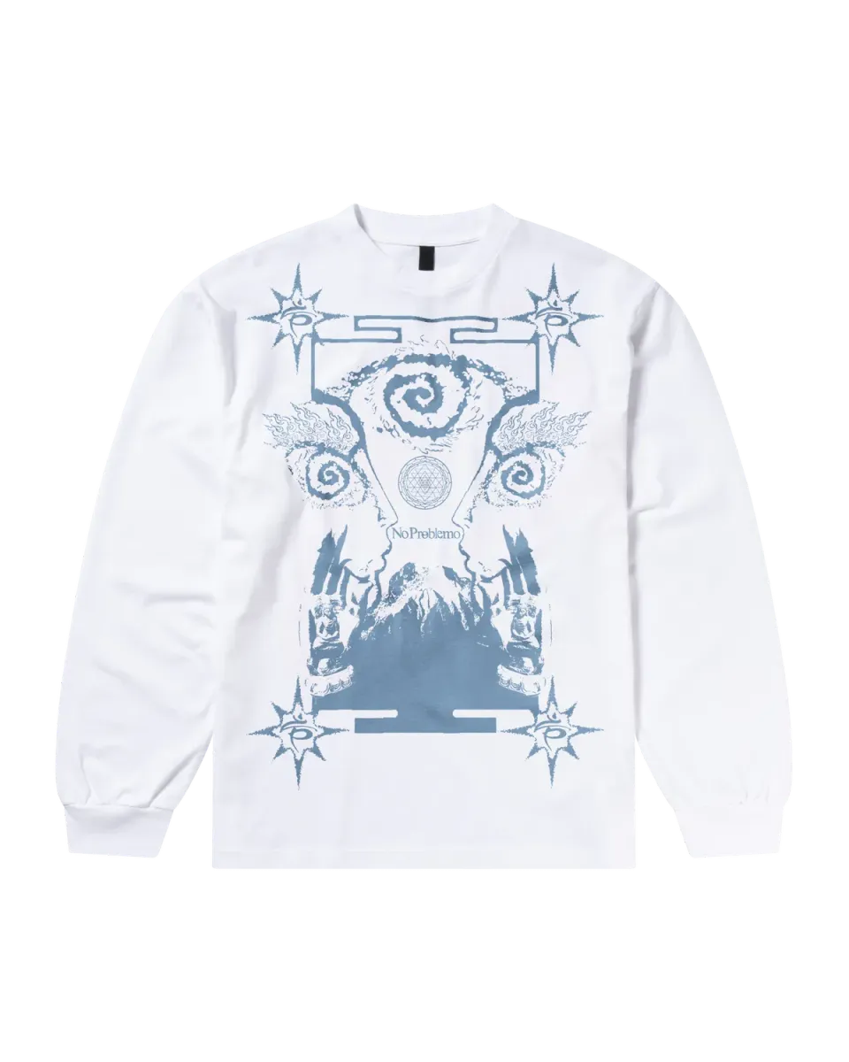 No Problemo Holy Mountain LS Tee tricou alb M bumbac