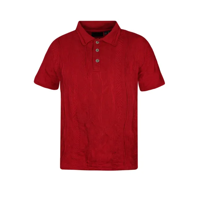 COOGI Red Alert polo tricotat ușor roșu bumbac