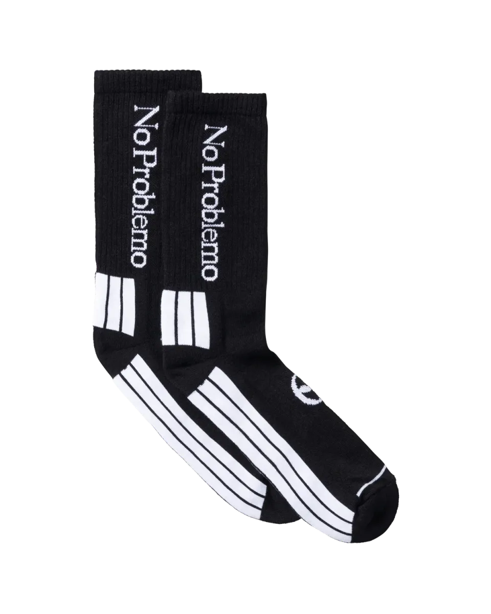 No Problemo Sock șosete negre jacquard