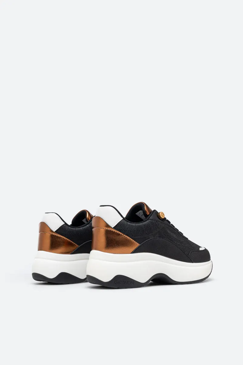 Gattinoni Planetarium New Dafne sneakers dama negri platforma