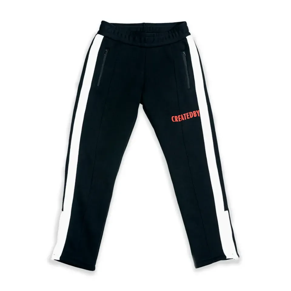 CREATEDBY Red Logo pantaloni trening rosii bumbac