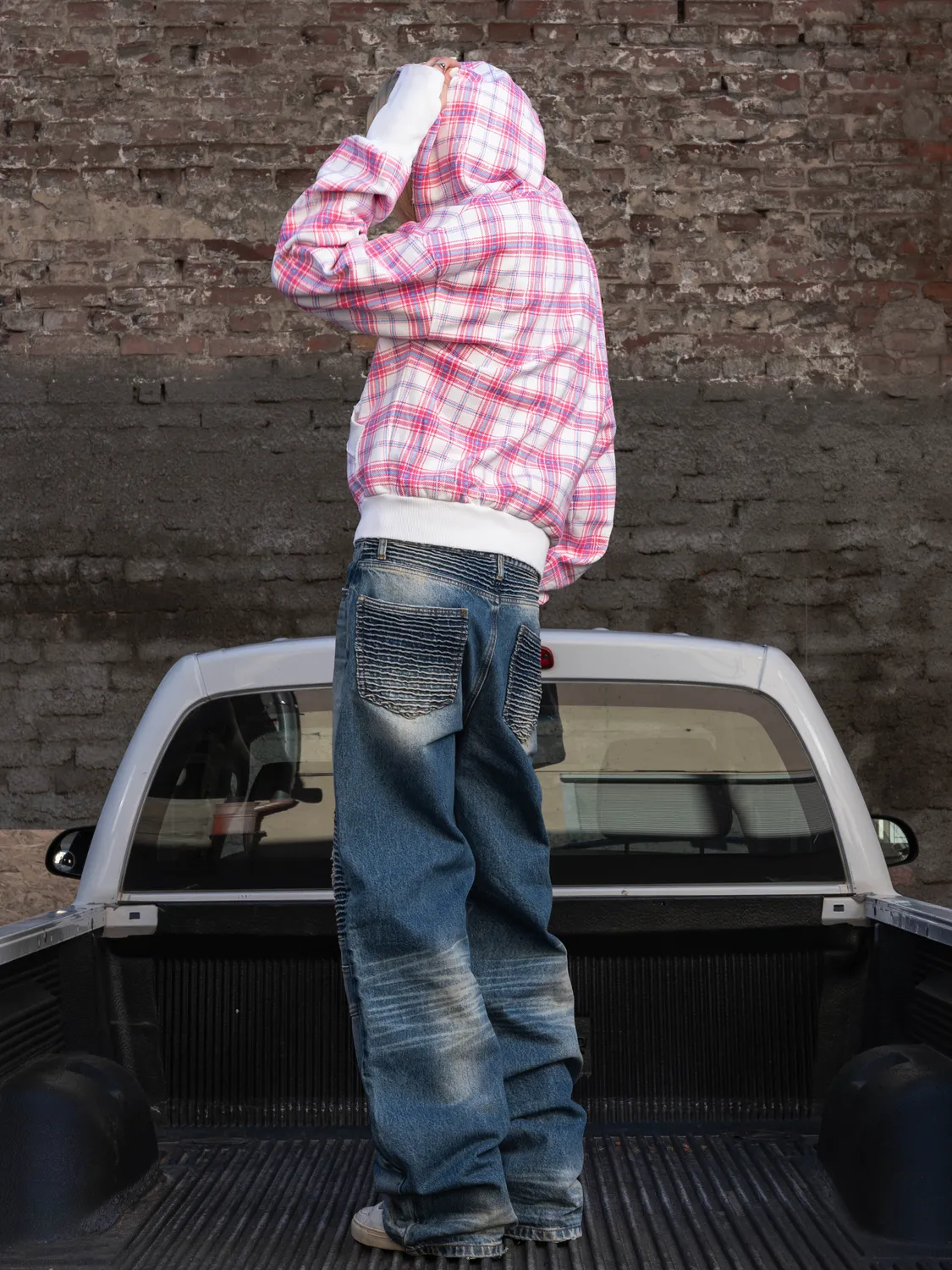Enrage Biker Jeans blugi albaștri denim greu