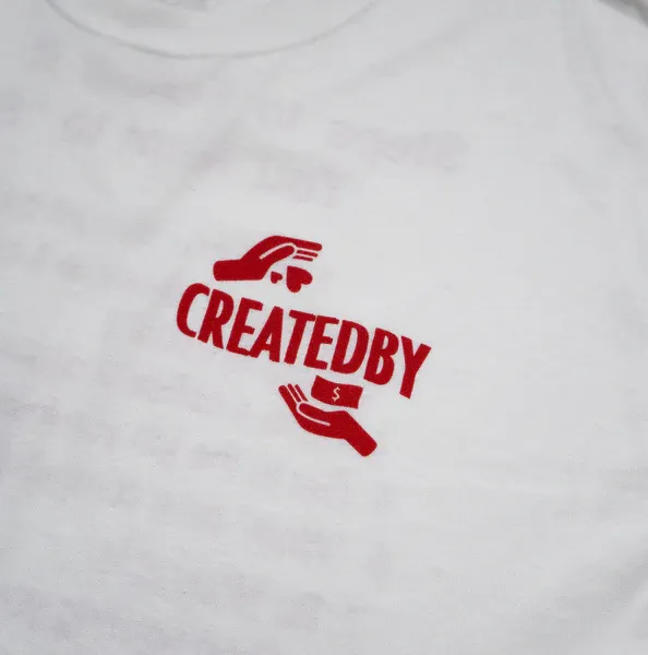 CREATEDBY Love Over Money tricou alb bumbac 175g