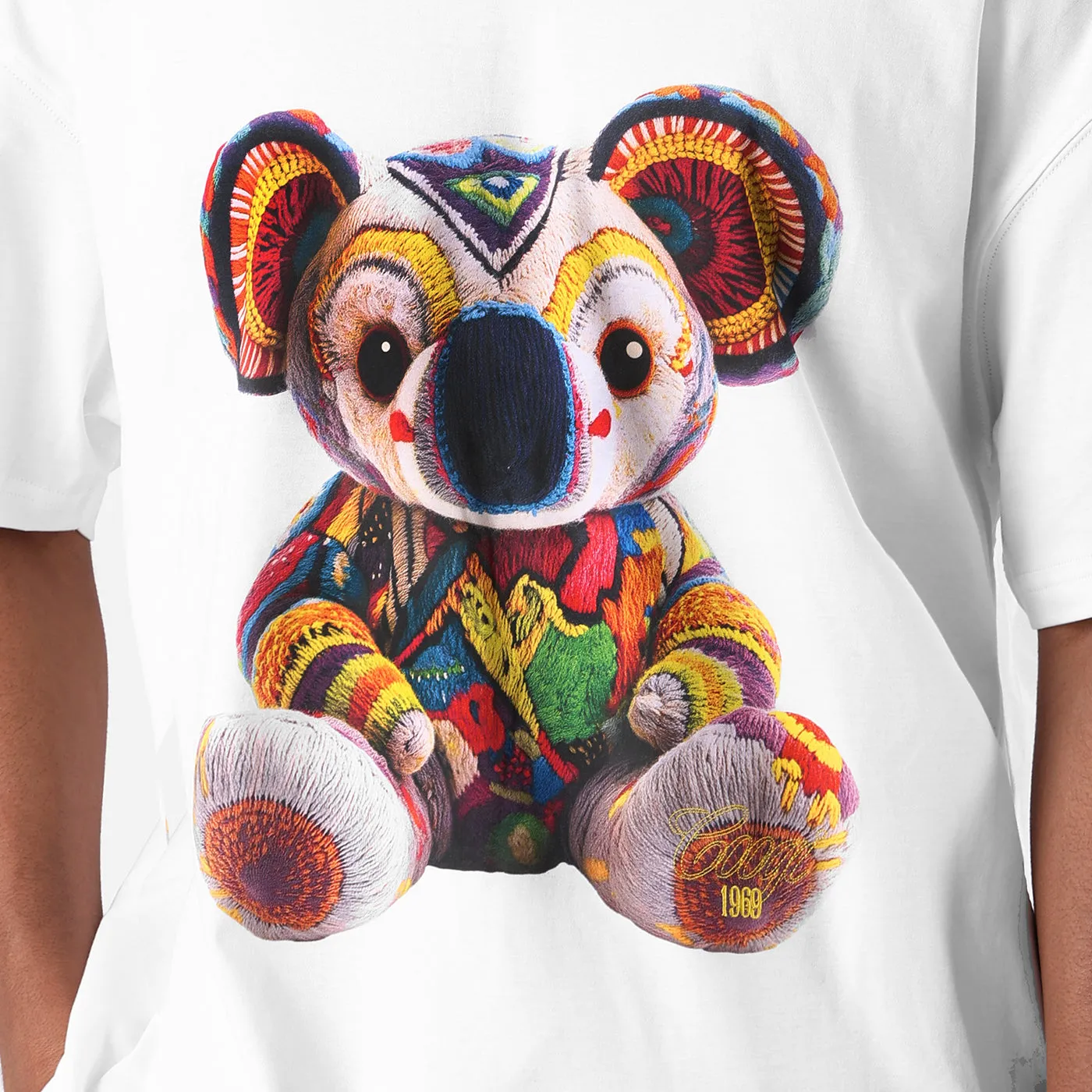 COOGI Koala Tee Oversized tricou alb bumbac