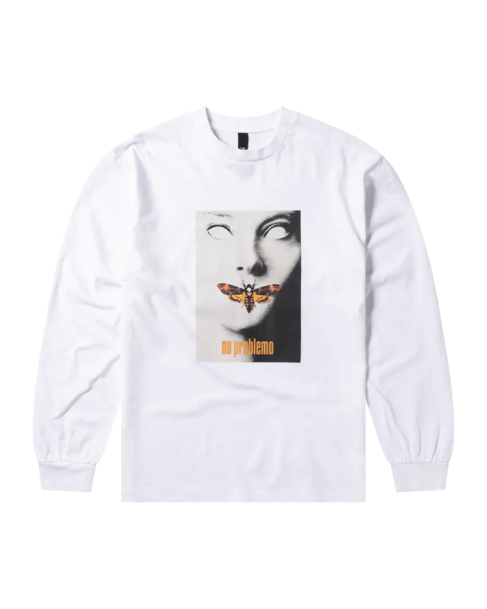 No Problemo No Silence tricou maneca lunga alb bumbac