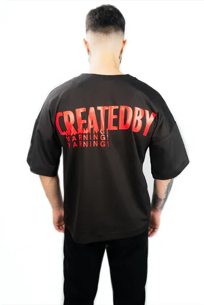 CREATEDBY Burn The Snow tricou greu box fit scurt