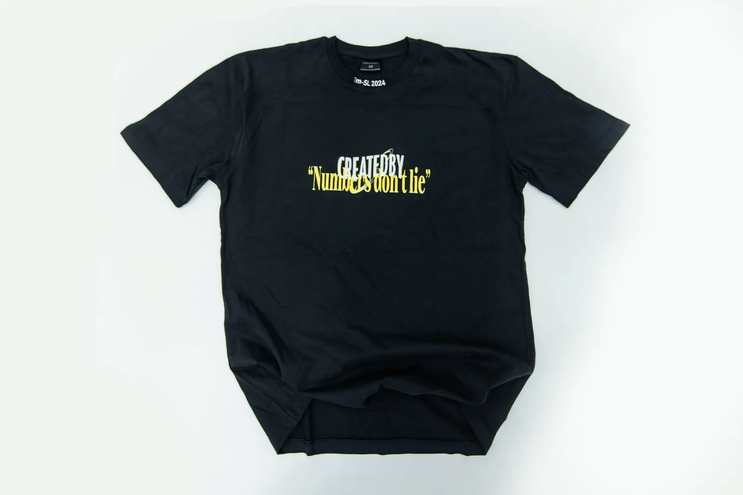 CREATEDBY Numbers Don’t Lie tricou regular negru bumbac