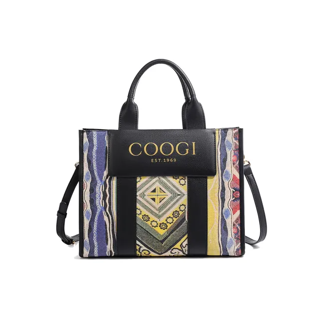 COOGI Hamptons geantă tote neagră piele sintetică