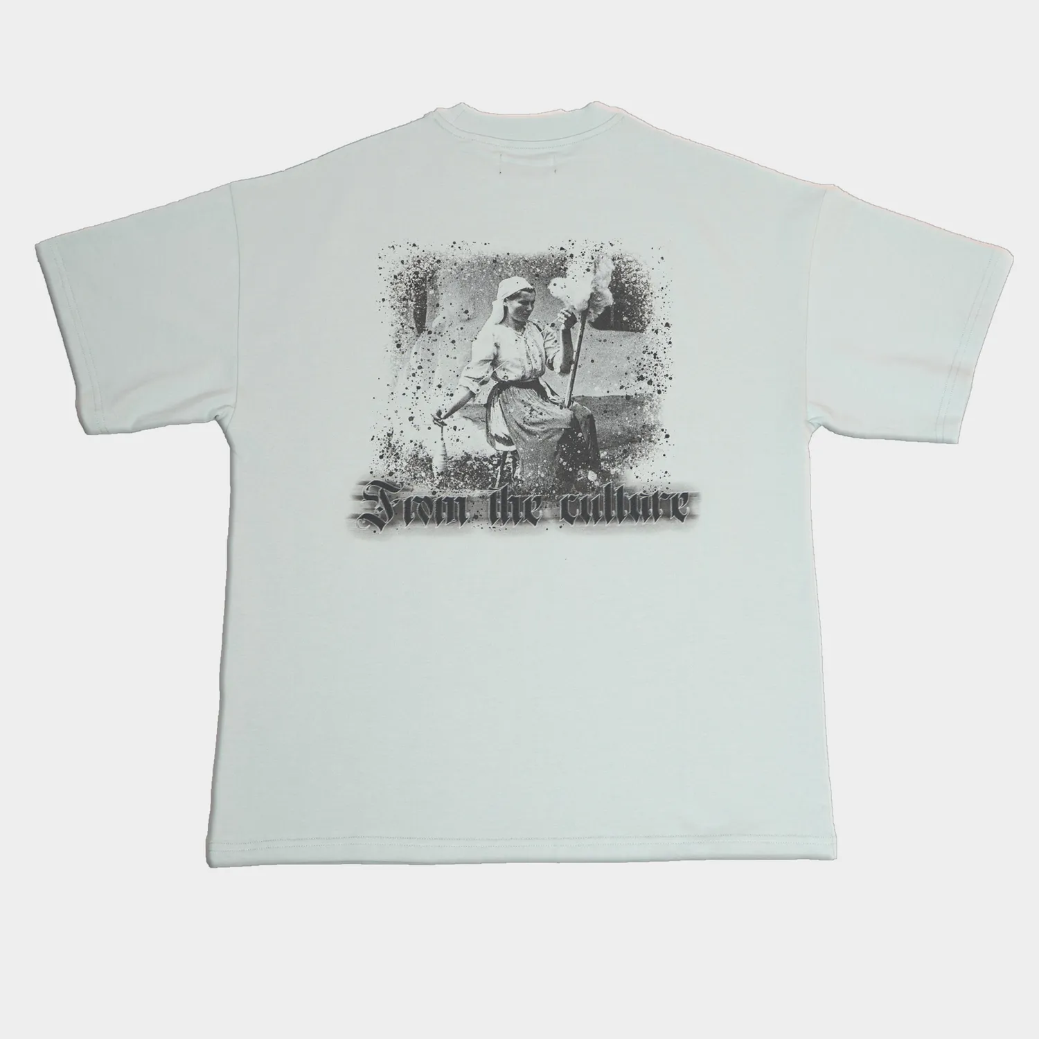 CREATEDBY Culture Blue Pastel tricou albastru pastel