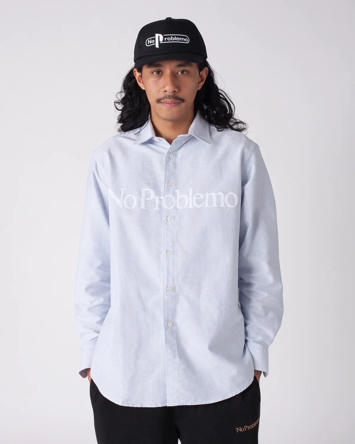 No Problemo LS Stripe Shirt camasa albastra