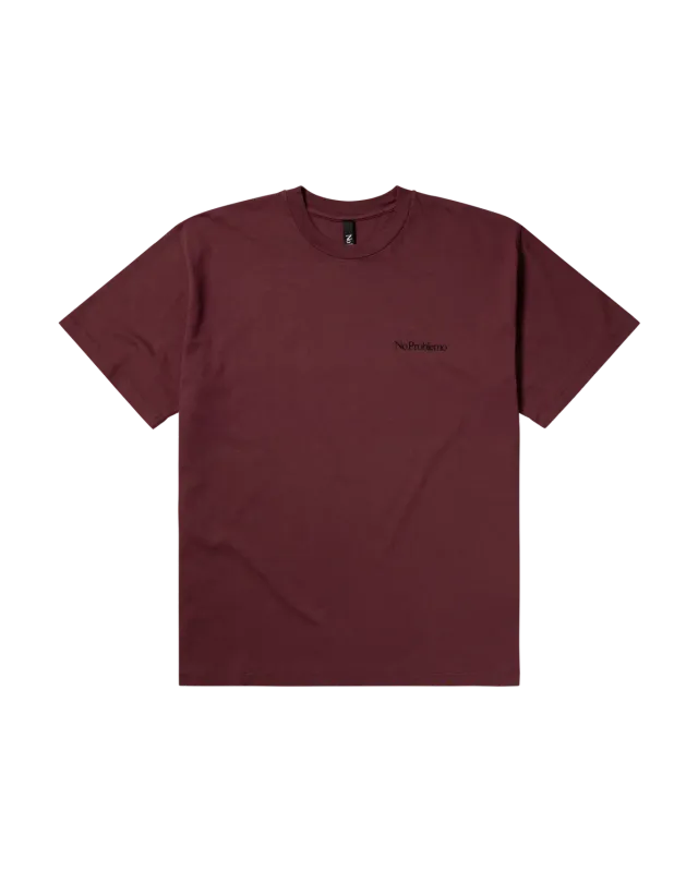 No Problemo Mini Problemo SS Tee tricou visiniu bumbac