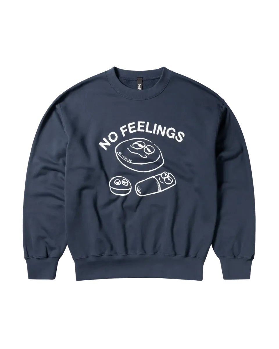 No Problemo Hard Feelings Crew Neck Sweat bluza bleumarin