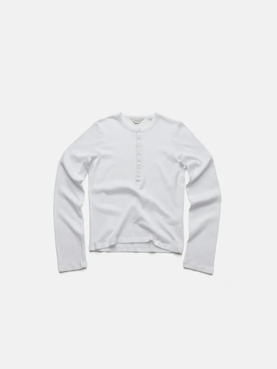 Enrage Henley Longsleeve bluză albă bumbac