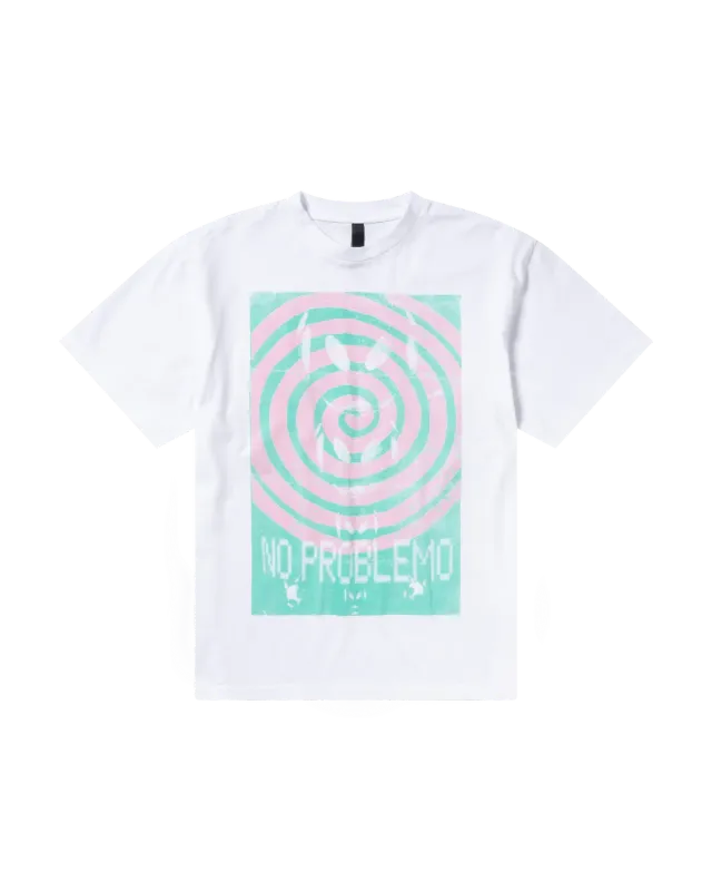 No Problemo Spiral SS Tee tricou alb bumbac