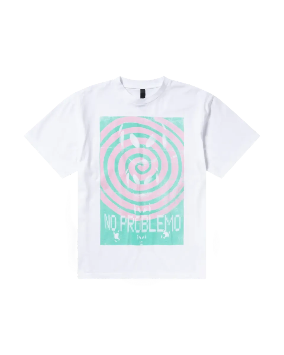 No Problemo Spiral SS Tee tricou alb bumbac
