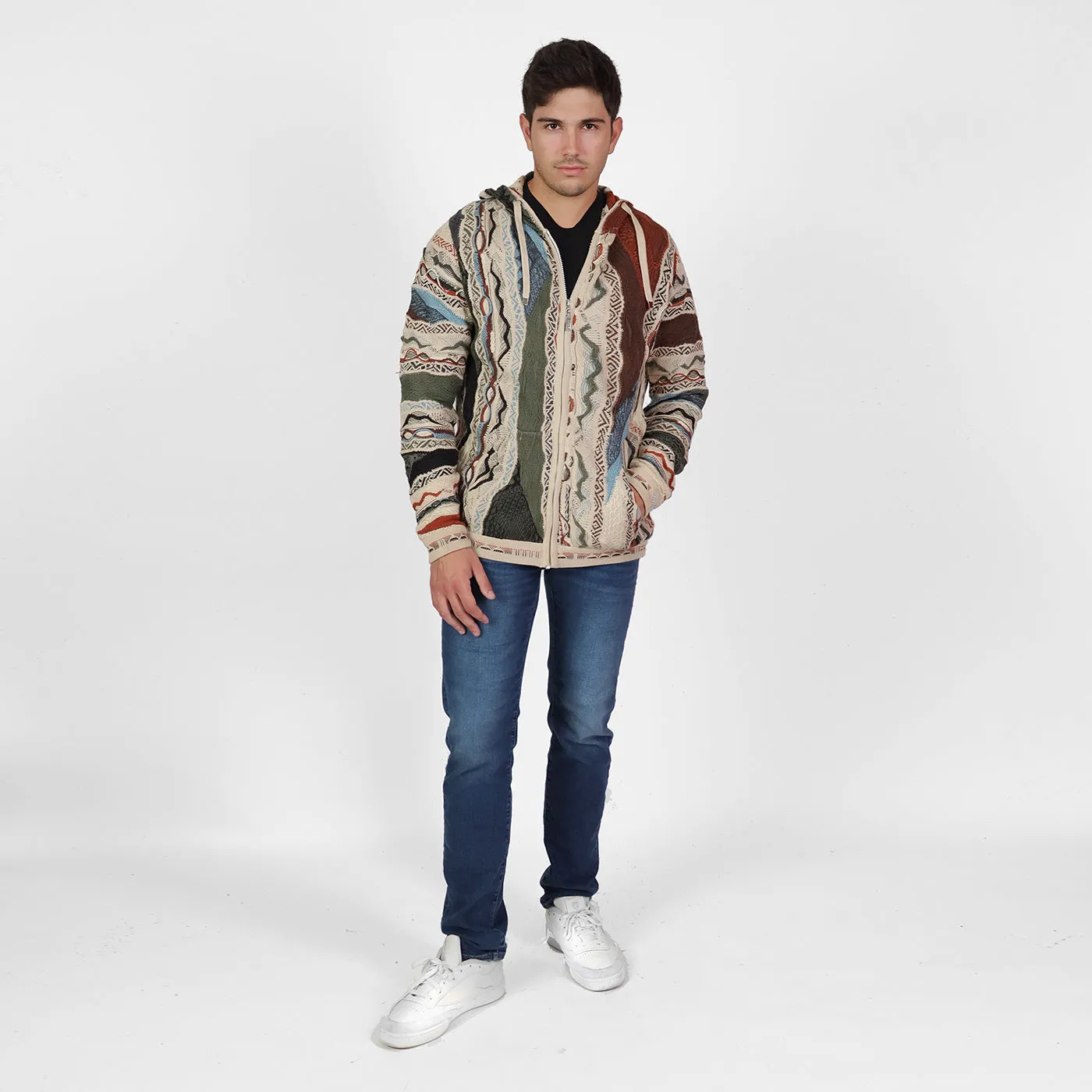 COOGI Taos hanorac tricotat cu fermoar multicolor