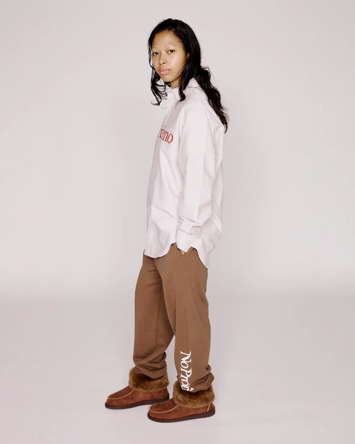 No Problemo Sweatpant pulover maro jacquard