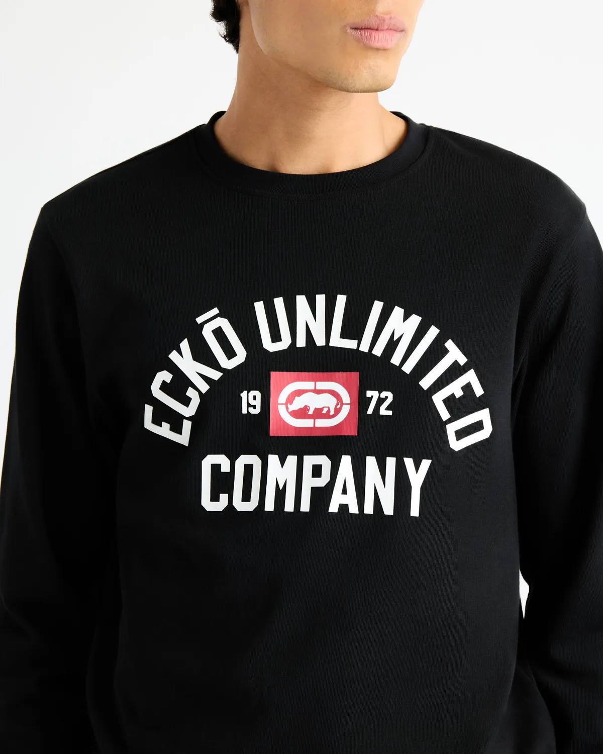 Ecko Red Classic Arch Long Sleeve Tee bluză bumbac