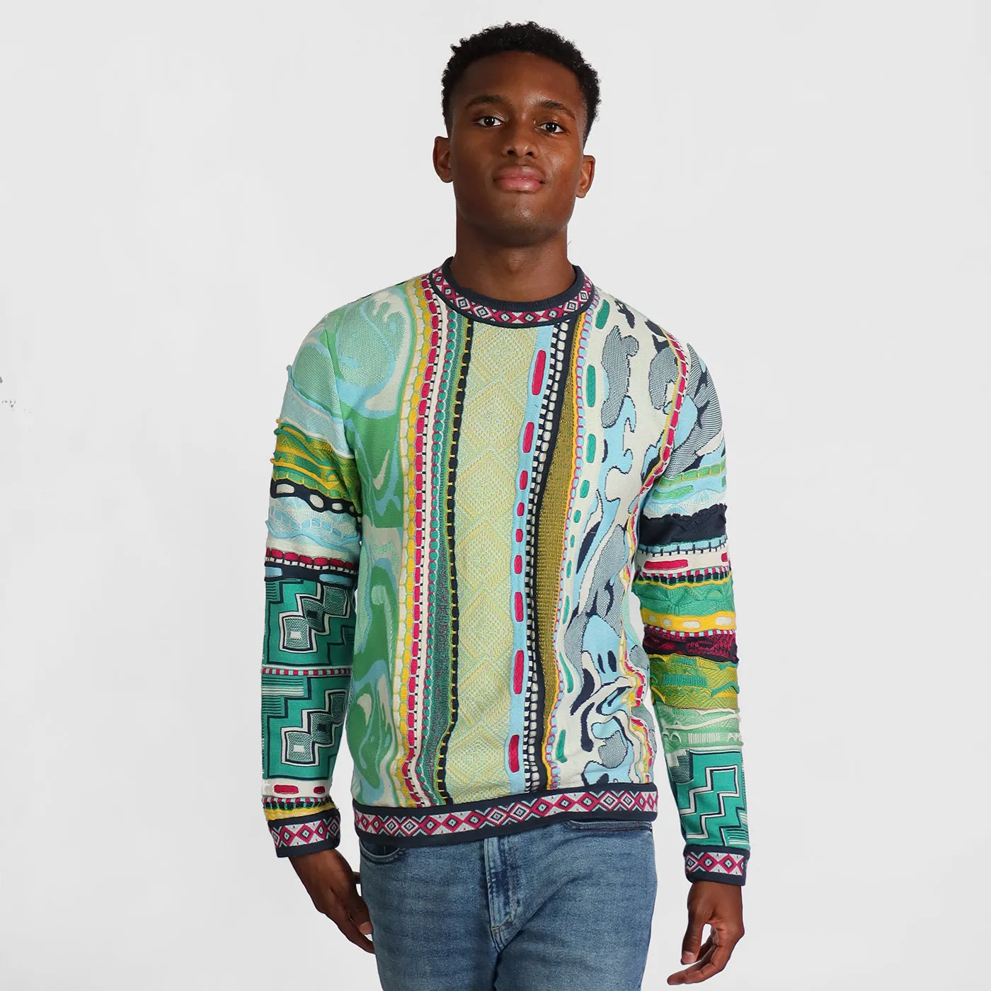 COOGI Art Droplet Pulover crewneck multicolor bumbac