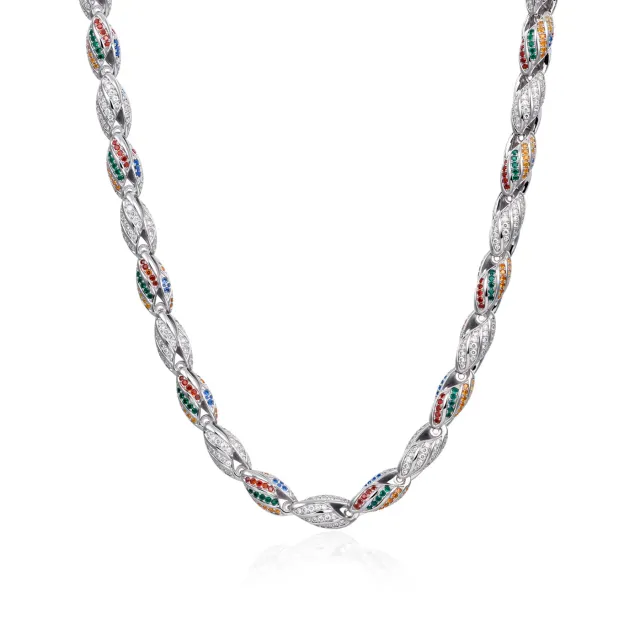 COOGI Outback lanț aur alb placat pietre multicolor