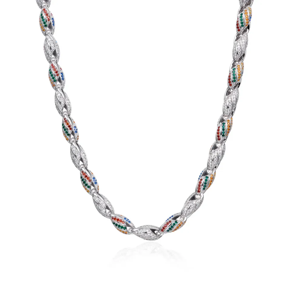 COOGI Outback lanț aur alb placat pietre multicolor