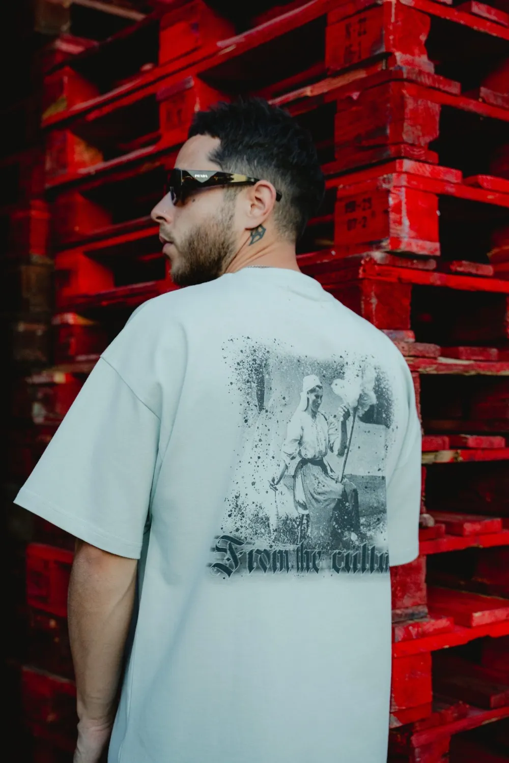 CREATEDBY Culture Blue Pastel tricou albastru pastel